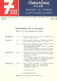 7 días = 7 days : boletín del Instituto de Estudios Norteamericanos, Barcelona. Núm. 106, del 4 al 11 de diciembre de 1960