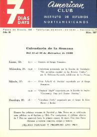 7 días = 7 days : boletín del Instituto de Estudios Norteamericanos, Barcelona. Núm. 107, del 11 al 18 de diciembre de 1961