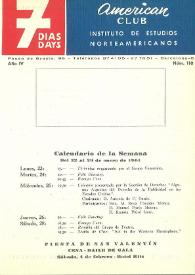 7 días = 7 days : boletín del Instituto de Estudios Norteamericanos, Barcelona. Núm. 110, del 22 al 29 de enero de 1961