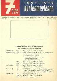 7 días = 7 days : boletín del Instituto de Estudios Norteamericanos, Barcelona. Núm. 124, del 14 al 21 de mayo de 1961