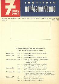 7 días = 7 days : boletín del Instituto de Estudios Norteamericanos, Barcelona. Núm. 125, del 21 al 28 de mayo de 1961