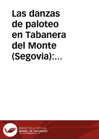 Las danzas de paloteo en Tabanera del Monte (Segovia): análisis del repertorio para dulzaina.