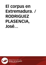 El corpus en Extremadura.