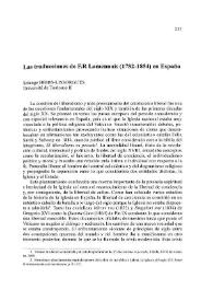 Las traducciones de F. R. Lamennais (1782-1854) en España