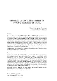 Francisco Giner y el descubrimiento moderno del paisaje de España