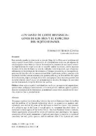 'Un santo de corte hispánico': Giner de los Ríos y el espectro del sujeto español