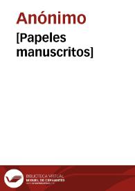[Papeles manuscritos]