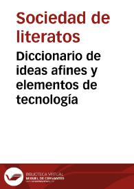 Diccionario de ideas afines y elementos de tecnología