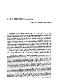 Las órdenes religiosas