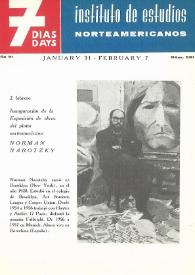 7 días = 7 days : boletín del Instituto de Estudios Norteamericanos, Barcelona. Núm. 231, del 31 de enero al 7 de febrero de 1965
