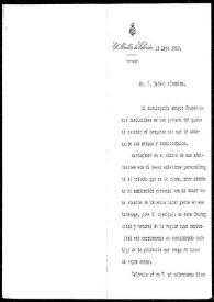 Carta de Ernesto Ibáñez a Rafael Altamira. Valencia, 18 de mayo de 1910