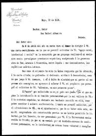 Carta de B. Aurelio Silveira a Rafael Altamira. Coruña, 24 de mayo de 1910