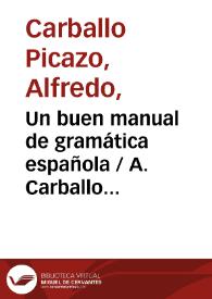 Un buen manual de gramática española