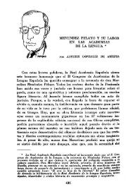 Menéndez Pelayo y su labor en las Academias de la Lengua