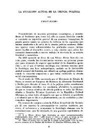 La evolución actual de la ciencia política