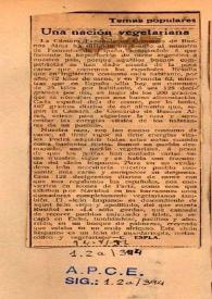 Una nación vegetariana