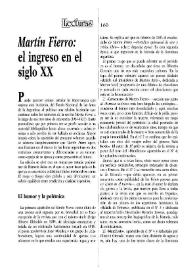 'Martín Fierro': el ingreso en el siglo XX