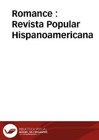 Romance : Revista Popular Hispanoamericana