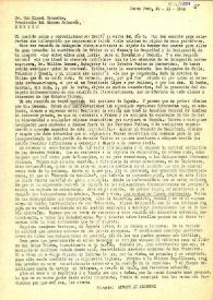 Carta de Álvaro de Albornoz a Miguel Granados. Nueva York, 12 de noviembre de 1946