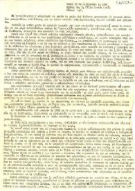 Carta de Fernando Valera a Félix Gordón Ordás. París, 15 de septiembre de 1950