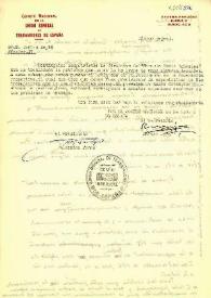 Carta del Comité Nacional de la Unión General de Trabajadores de España a Carlos Esplá. México, 5 de marzo de 1941