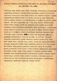 Copia del telegrama dirigido por D. Juan Negrín al Dr.  Puche, el día 13 de diciembre de 1941