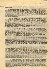 Carta del Grupo Parlamentario Socialista al Presidente de las Cortes. México D. F., 17 de mayo de 1946