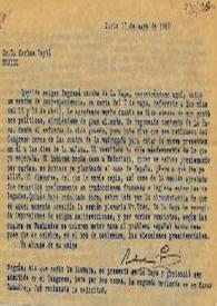 Carta de Indalecio Prieto a Carlos Esplá. París, 13 de mayo de 1948