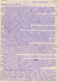 Carta de diego Martínez Barrio a Álvaro de Albornoz. Chateau, 17 de enero 1959