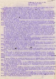 Carta de Rafael Supervía a Indalecio Prieto. Washington, 30 de enero de 1950