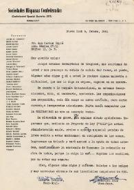 Carta de Alberto Uriarte y Jesús González Malo a Carlos Esplá. Nueva York, 6 de febrero de 1961