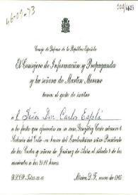 Homenaje a Jiménez de Asúa invitando a Carlos Esplá. México, D.F., enero de 1965