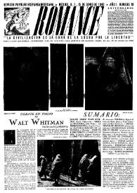 Romance : Revista Popular Hispanoamericana. Año I, núm. 10, 15 de junio de 1940