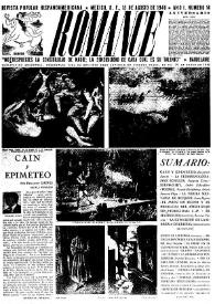 Romance : Revista Popular Hispanoamericana. Año I, núm. 14, 15 de agosto de 1940