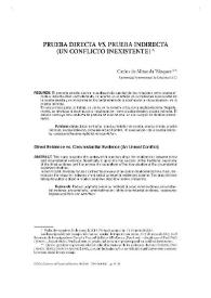 Prueba directa 'vs' prueba indirecta (un conflicto inexistente)