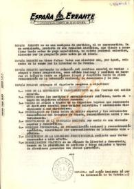 España Errante : propugna su programa y objetivos