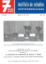 7 días = 7 days : boletín del Instituto de Estudios Norteamericanos, Barcelona. Núm. 538, del 21 al 27 de octubre de 1974