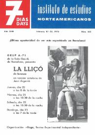 7 días = 7 days : boletín del Instituto de Estudios Norteamericanos, Barcelona. Núm. 552, del 17 al 23 de febrero de 1975