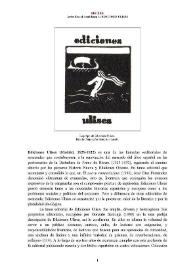Ediciones Ulises (Madrid, 1929-1932) [Semblanza]
