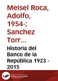 Historia del Banco de la República 1923 - 2015