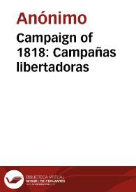 Campaign of 1818: Campañas libertadoras