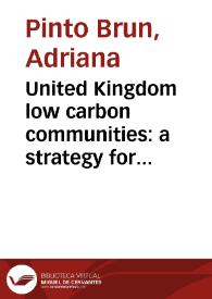 United Kingdom low carbon communities: a strategy for climate change adaptation and mitigation in Colombia = Comunidades de bajo carbono del Reino...