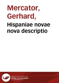 Hispaniae novae nova descriptio
