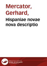 Hispaniae novae nova descriptio