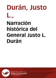 Narración histórica del General Justo L. Durán