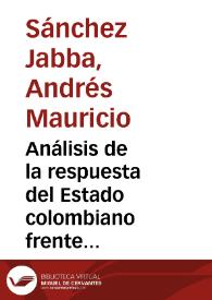 Análisis de la respuesta del Estado colombiano frente al Fenómeno de La Niña 2010-2011: El caso de Santa Lucía