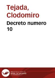 Decreto numero 10