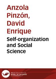 Self-organization and Social Science