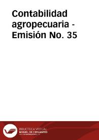 Contabilidad agropecuaria - Emisión No. 35