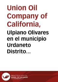Ulpiano Olivares en el municipio Urdaneto Distrito Sucre Estado Zulia